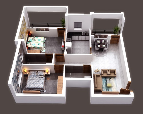 Flat 2 at Krishna Residency Bhubaneshwar - Shri Caitanya Builders and Developers