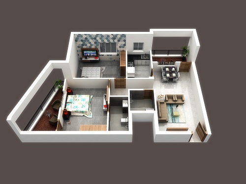 Flat 3 at Krishna Residency Bhubaneshwar - Shri Caitanya Builders and Developers