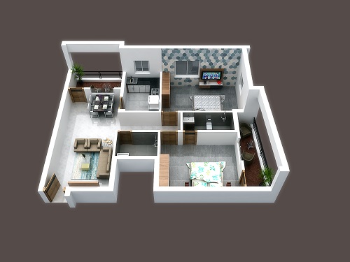 Flat 4 at Krishna Residency Bhubaneshwar - Shri Caitanya Builders and Developers